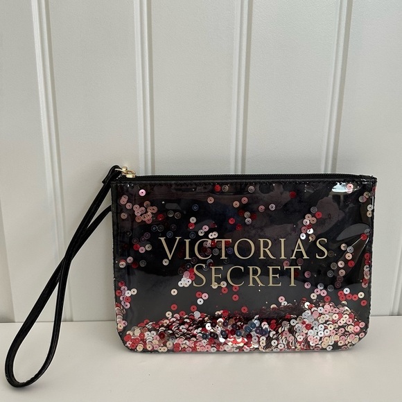 Victorias Secret Confetti Makeup Cosmetic Bag - Picture 3 of 4